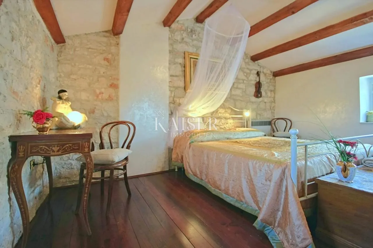 istra - nova vas, kamena kuća sa bazenom pogled more - slika 8