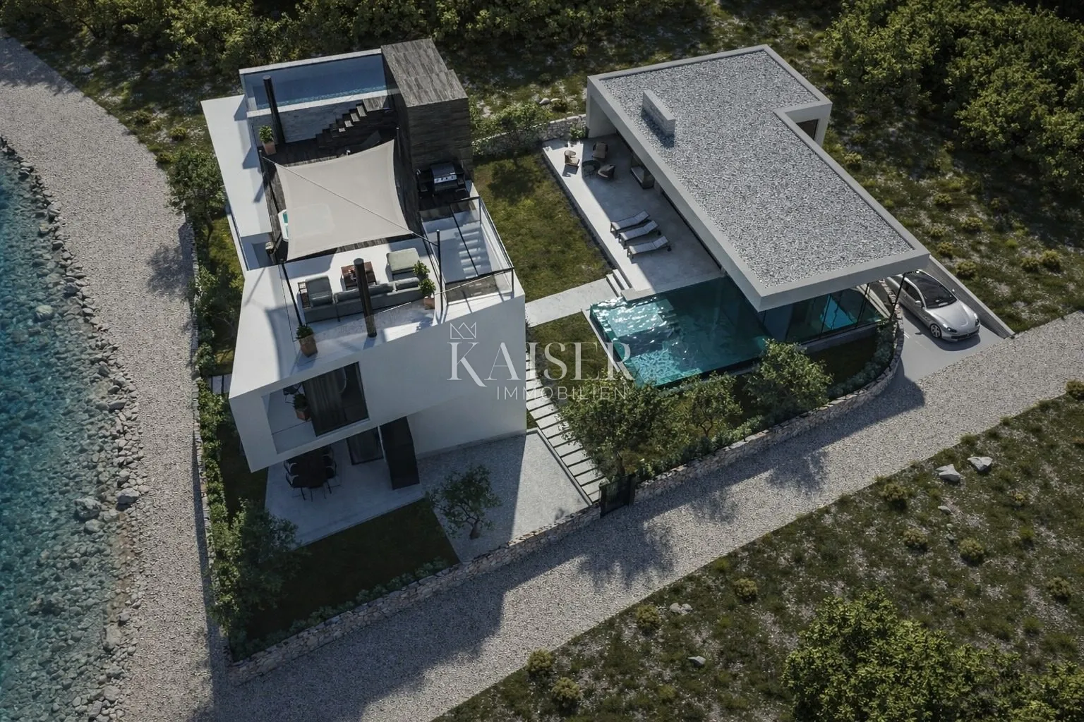 Zadar, Sukošan - Luksuzna vila 441 m2, prvi red do mora