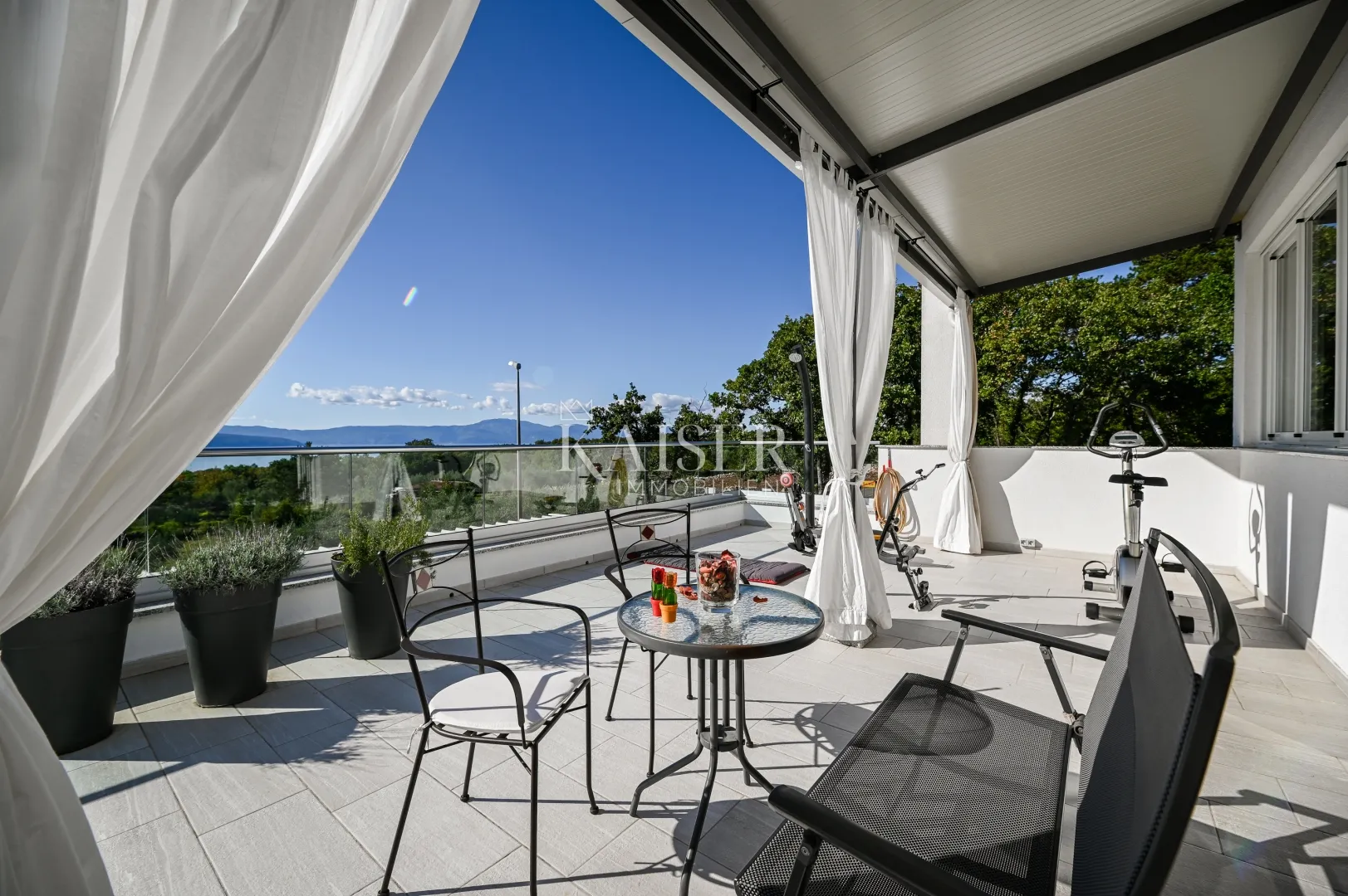 otok krk, malinska-moderna vila 190m2 s pogledom na more - slika 28