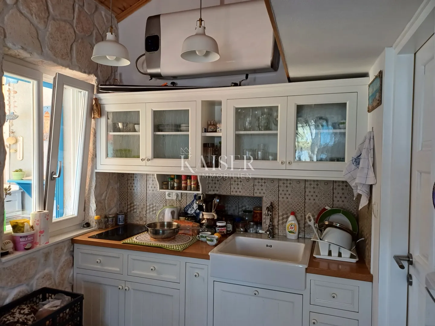 mali lošinj, punta križa - prvi red do mora, obnovljena kamena kuća - slika 3