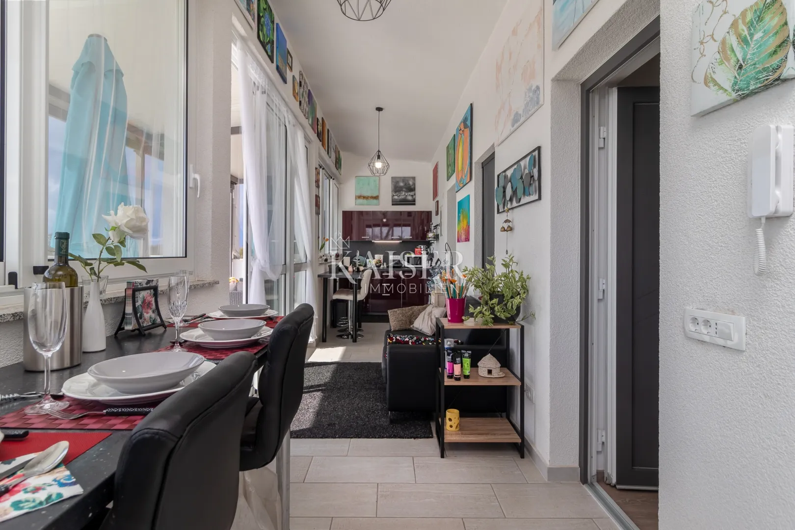 otok krk, malinska-moderna vila 190m2 s pogledom na more - slika 13