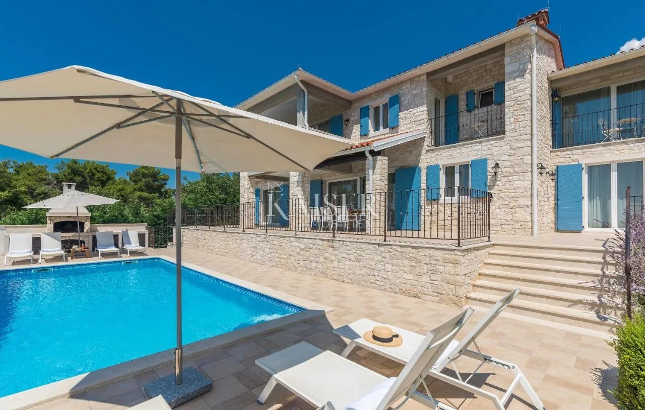istra - poreč, kamena vila pogled more sa saunom - slika 6