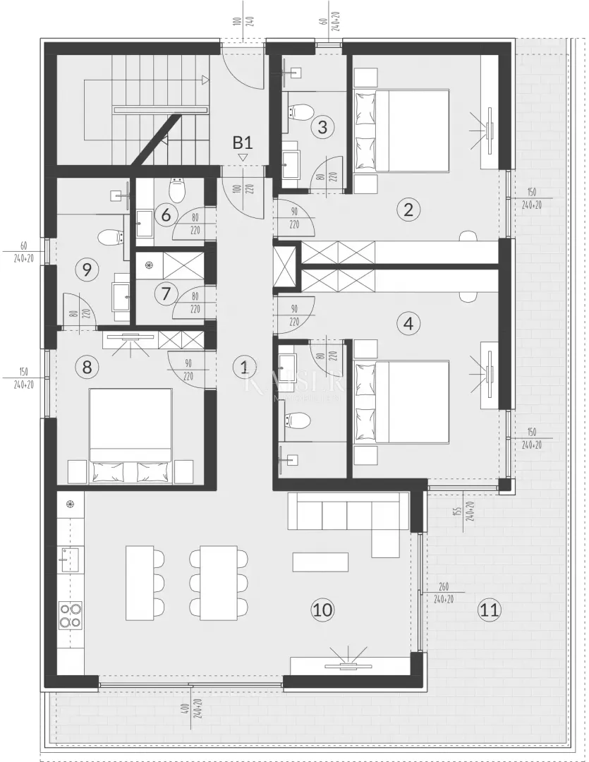 istra, medulin- luksuzan prizemni stan 149m2 s garažom - slika 18