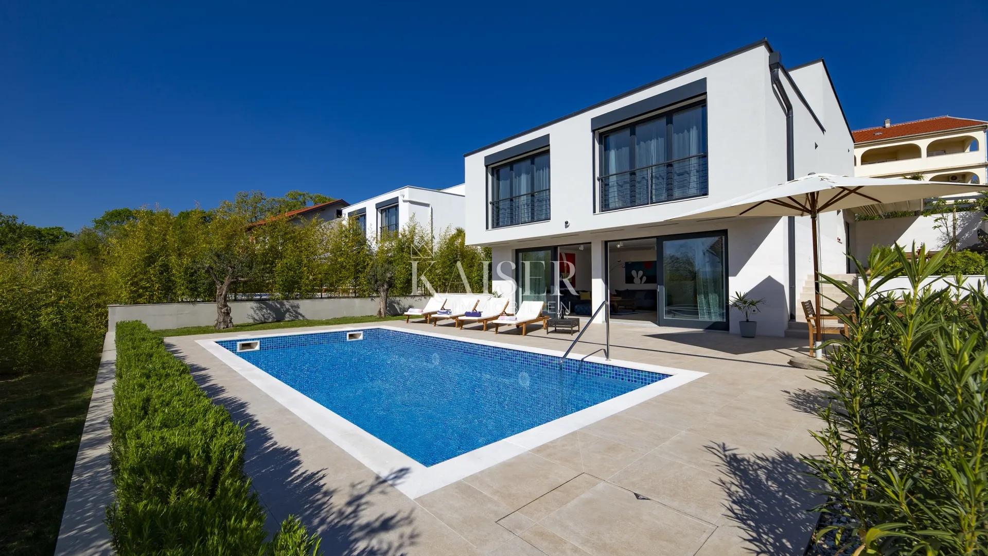 otok krk, malinska- moderna vila 200m2 s bazenom i pogledom na more - slika 25