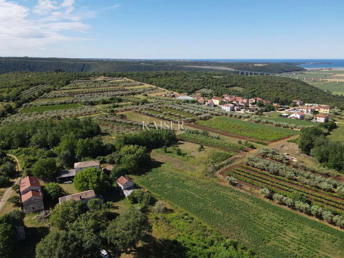 istra - novigrad, predivna autentična kamena vila pogled more - slika 11