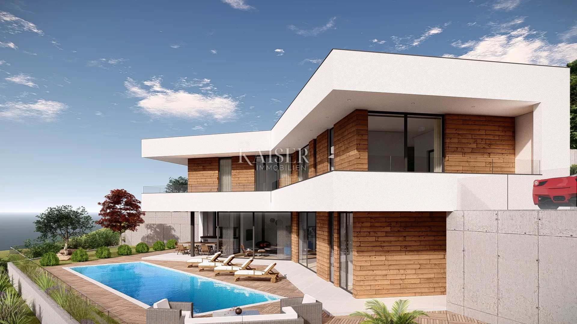 mošćenička draga - zemljište s projektom, 957 m2 - slika 2