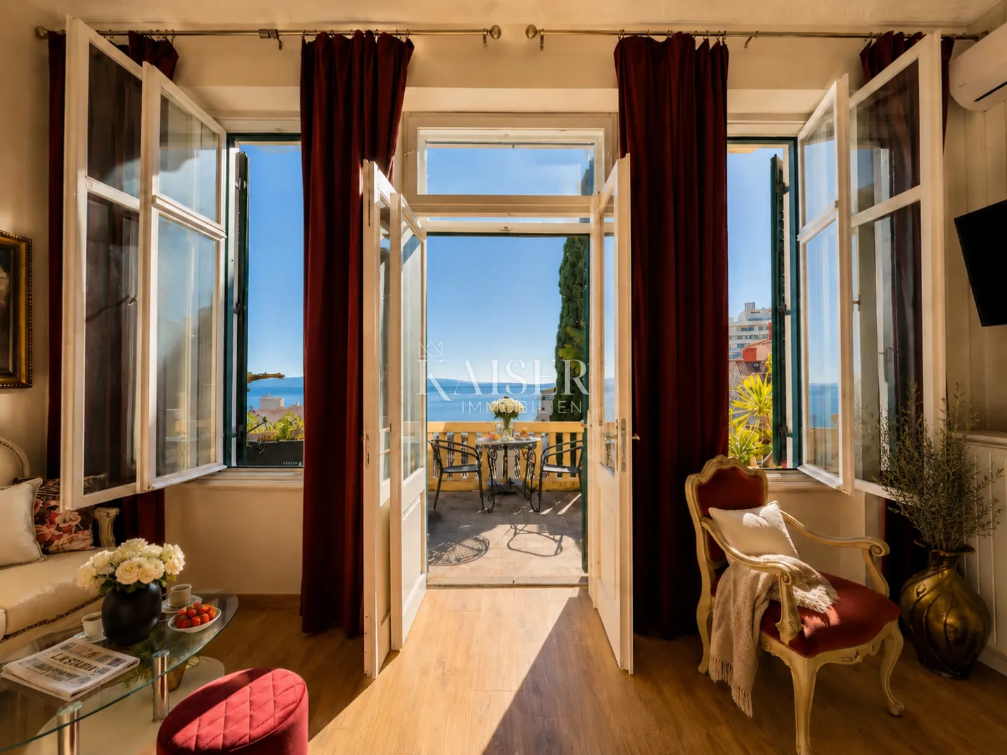 opatija – elegantan studio apartman u povijesnoj vili s terasom i pogledom na more - slika 3
