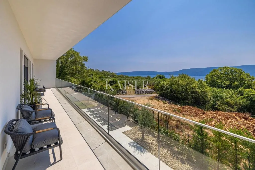 krk, okolica - luksuzna villa 199m2, pogled na more - slika 7