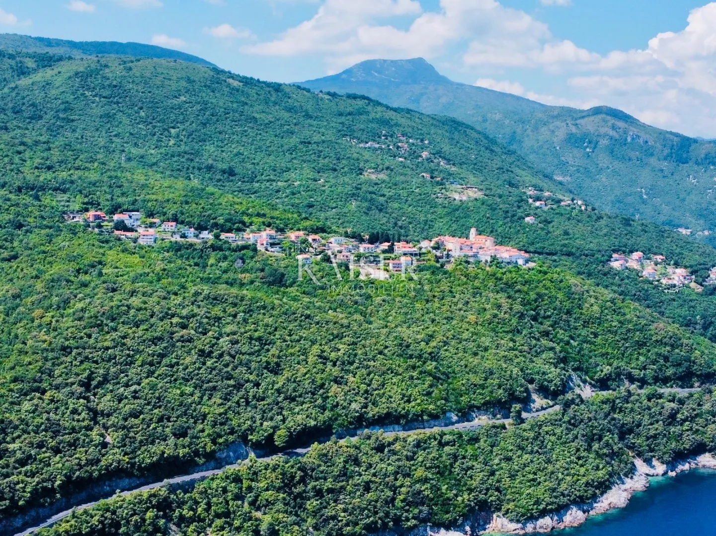 opatija, mošćenice - vaš pogled na kvarner, građevinsko zemljište sa započetom gradnjom luksuzne vile - slika 2