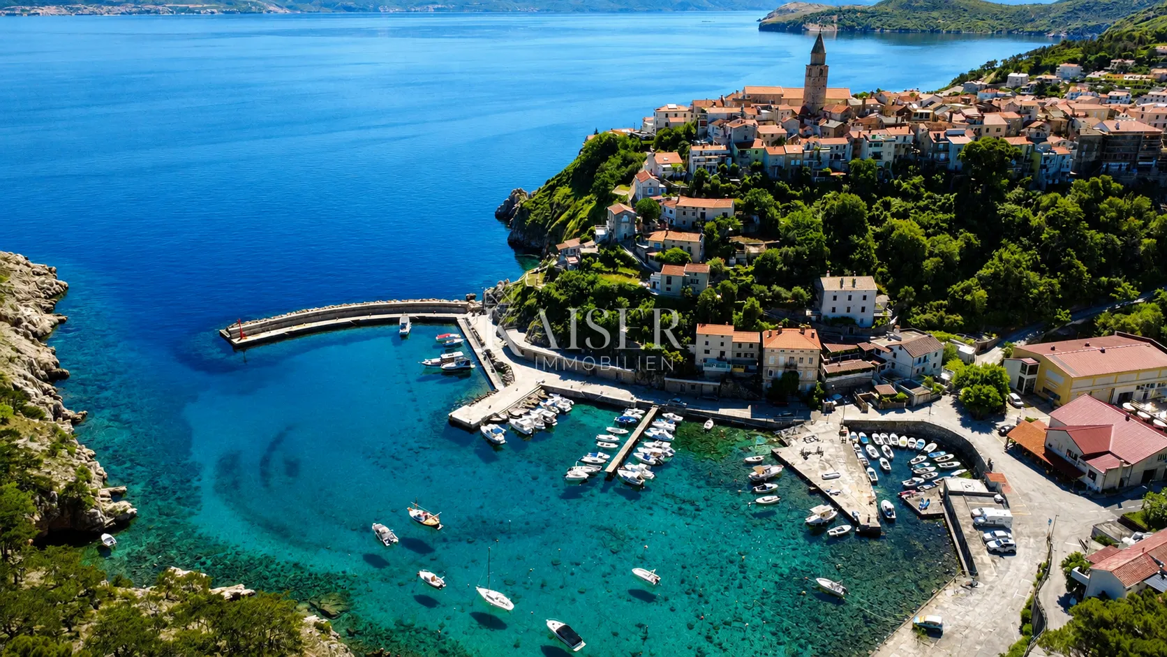 otok krk, vrbnik-moderan stan 107m2 s pogledom na more - slika 1