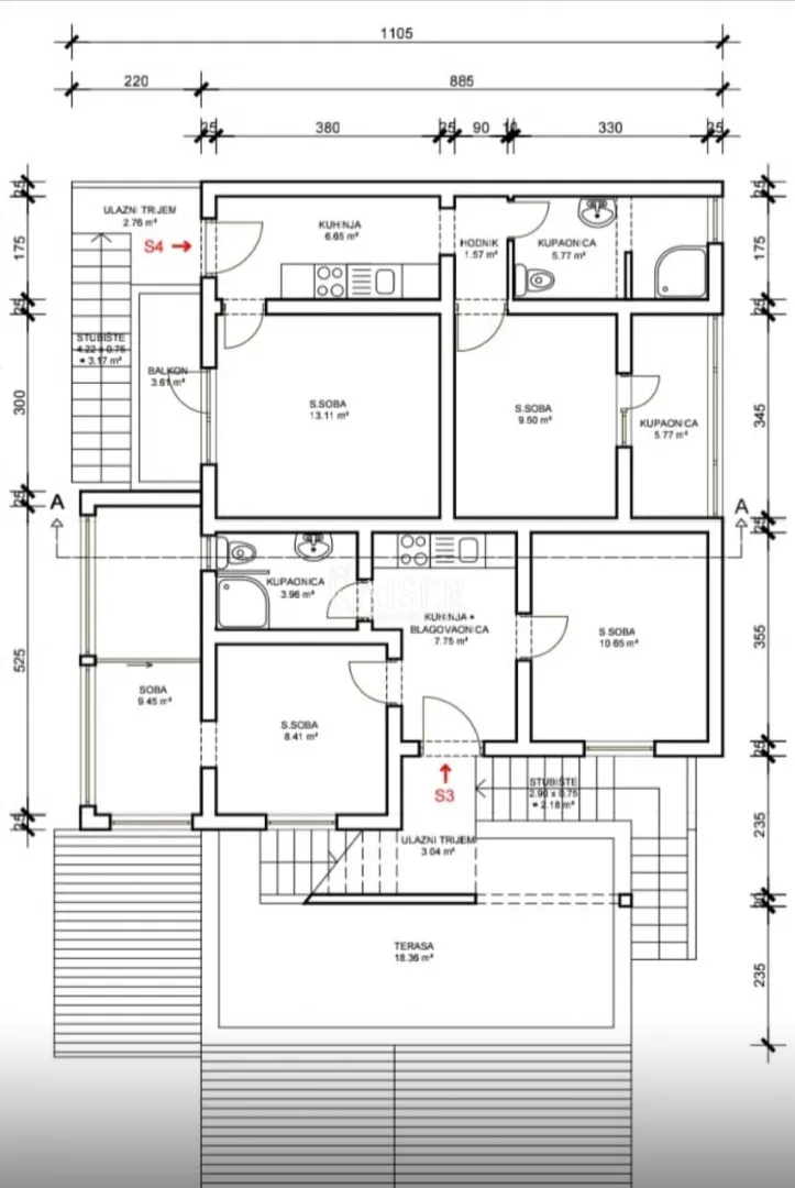 vir | kuća s 6 apartmanskih jedinica i garažom – 200 m od mora - slika 64