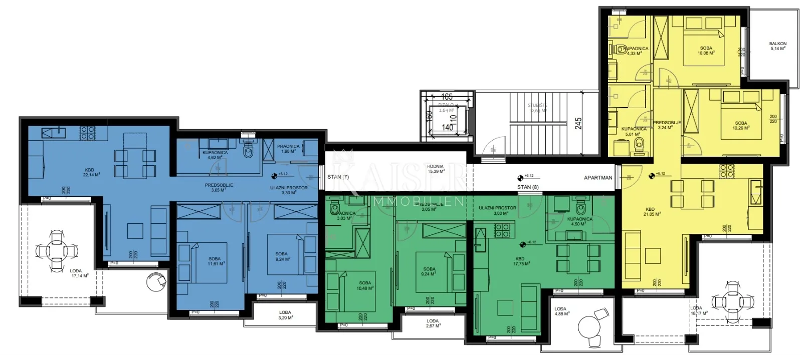 zadar-sv.petar- penthouse sa krovnom terasom i pogledom na more - slika 10