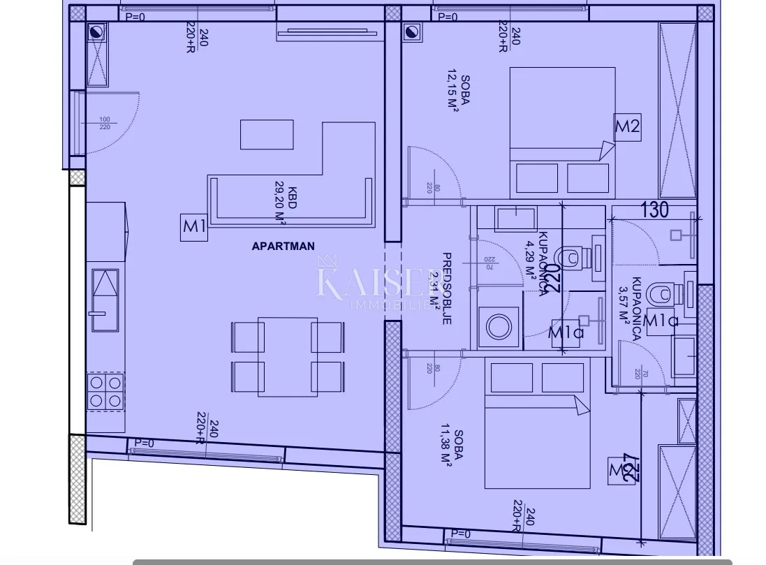 zadar,sv.petar - moderan penthouse sa krovnom terasom i liftom - slika 7