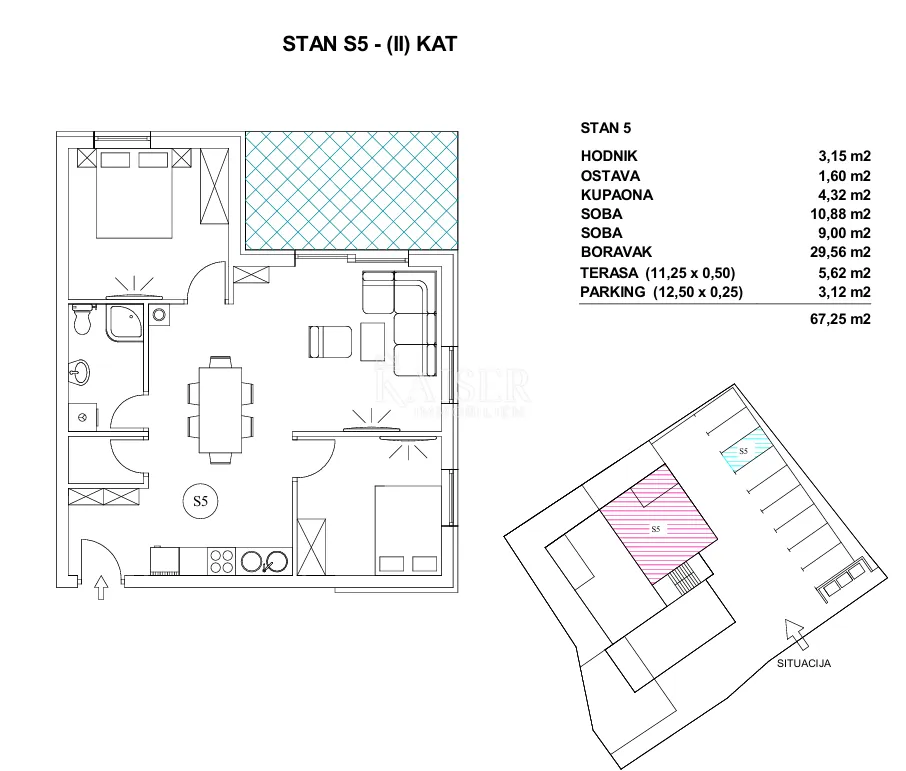 pag-stan 67,26 m2 s pogledom na more, 70 m od mora - slika 4