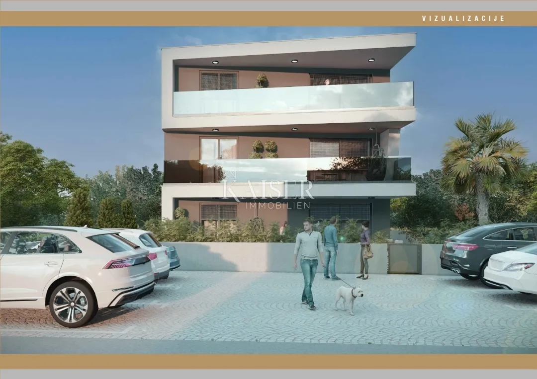 Istra, Medulin, stan 80 m2, sa okućnicom i parkingom, u izgradnji
