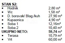 okrug gornji, čiovo - moderan dvosobni stan 300m od morasa privatnim vrtom - slika 7