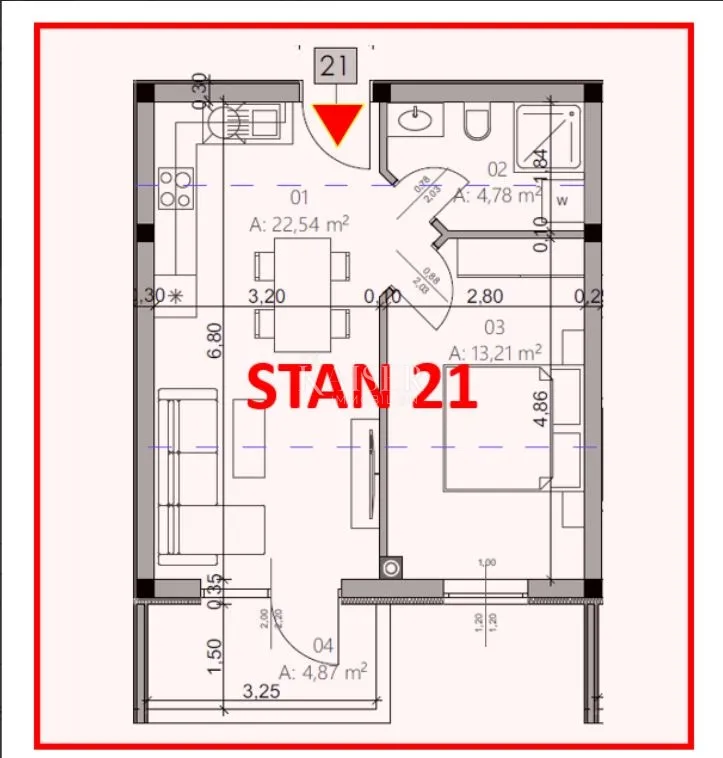 istra, pula- modern jednosoban stan 42m² s balkonom - slika 13