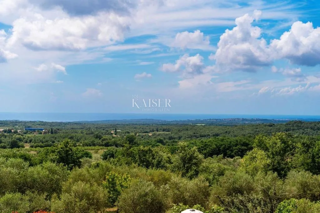 istra, višnjan, kuća s bazenom i predivnim pogledom na more - slika 4
