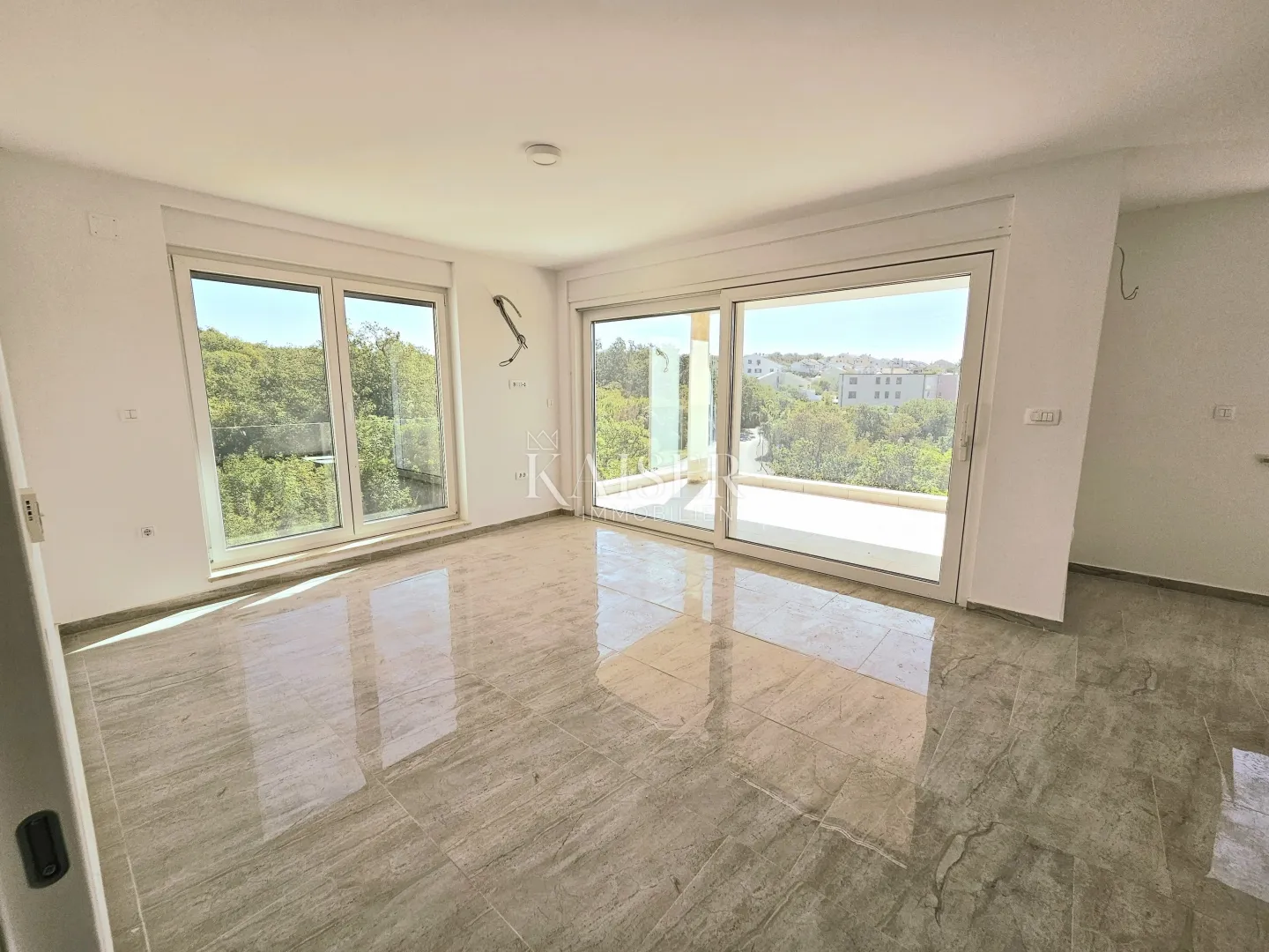 krk, njivice - stan novogradnja 80m2, 2s+db, pogled more - slika 2