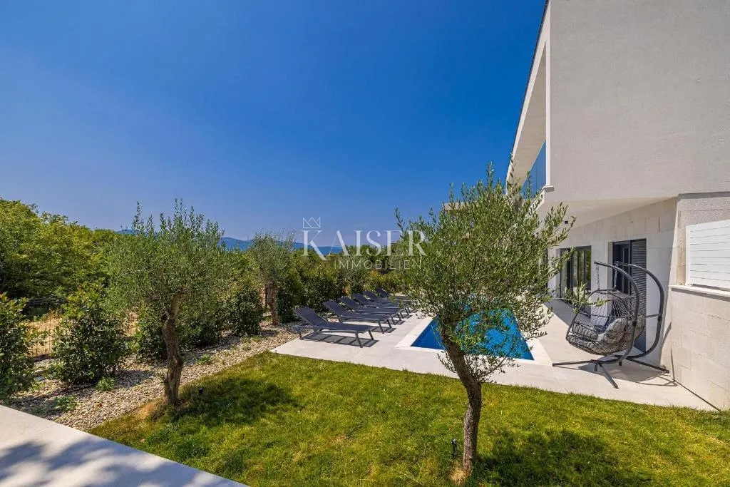 krk, okolica - luksuzna villa 199m2, pogled na more - slika 9