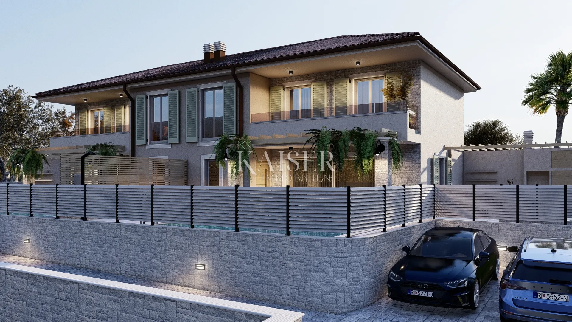 otok krk, malinska - dvojna kuća sa bazenom, 140m2 - slika 6
