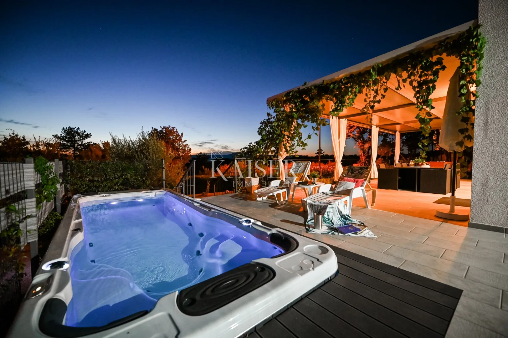otok krk, malinska-moderna vila 190m2 s pogledom na more - slika 40