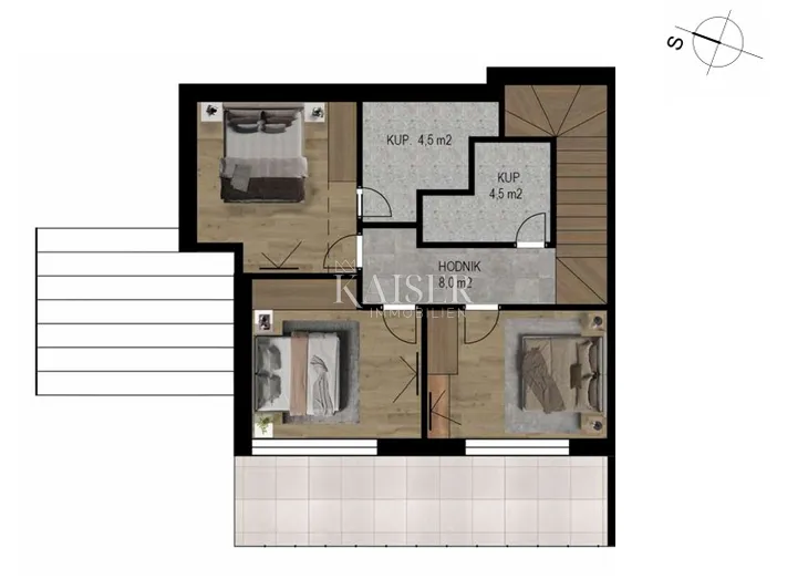 crikvenica- dvojna kuća 110m2 s bazenom i pogledom na more - slika 16