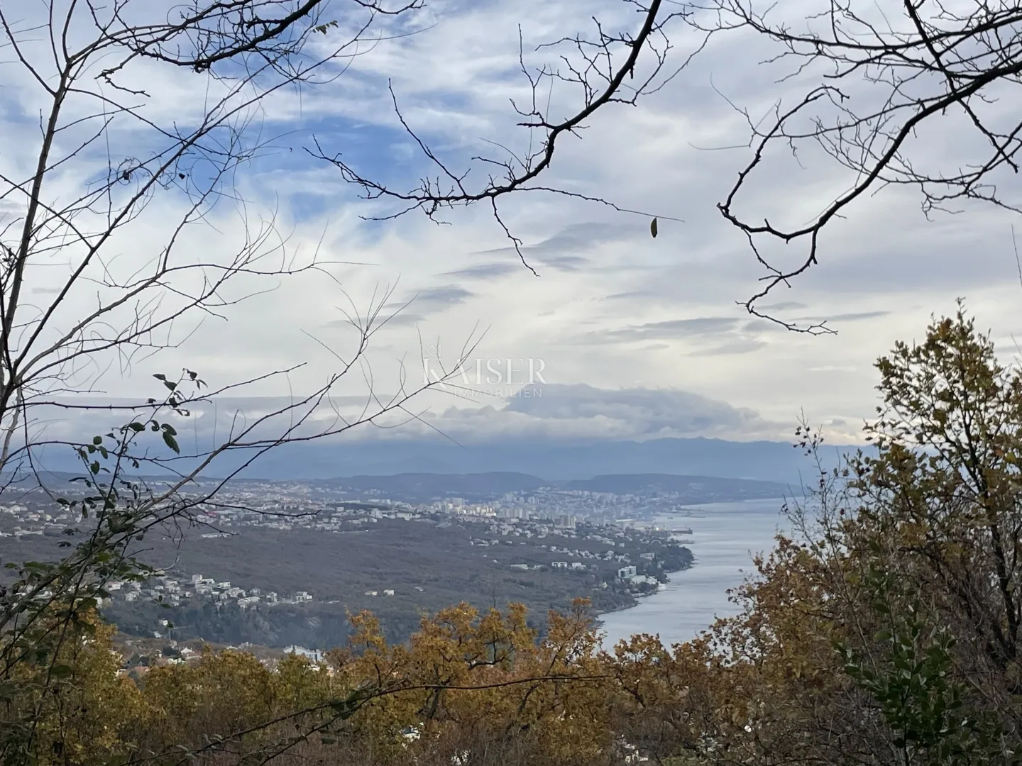 Matulji - građevinsko zemljište s panoramskim pogledom na Kvarnerski zaljev - Mihotići, Matulji