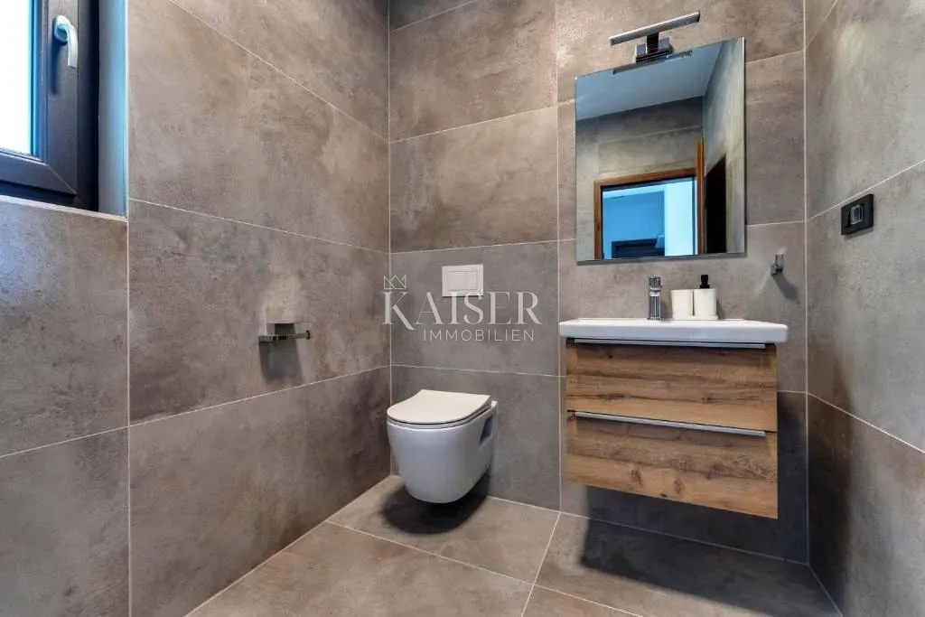 krk, risika - moderna dvojna kuća, 150 m2, pogled more - slika 14