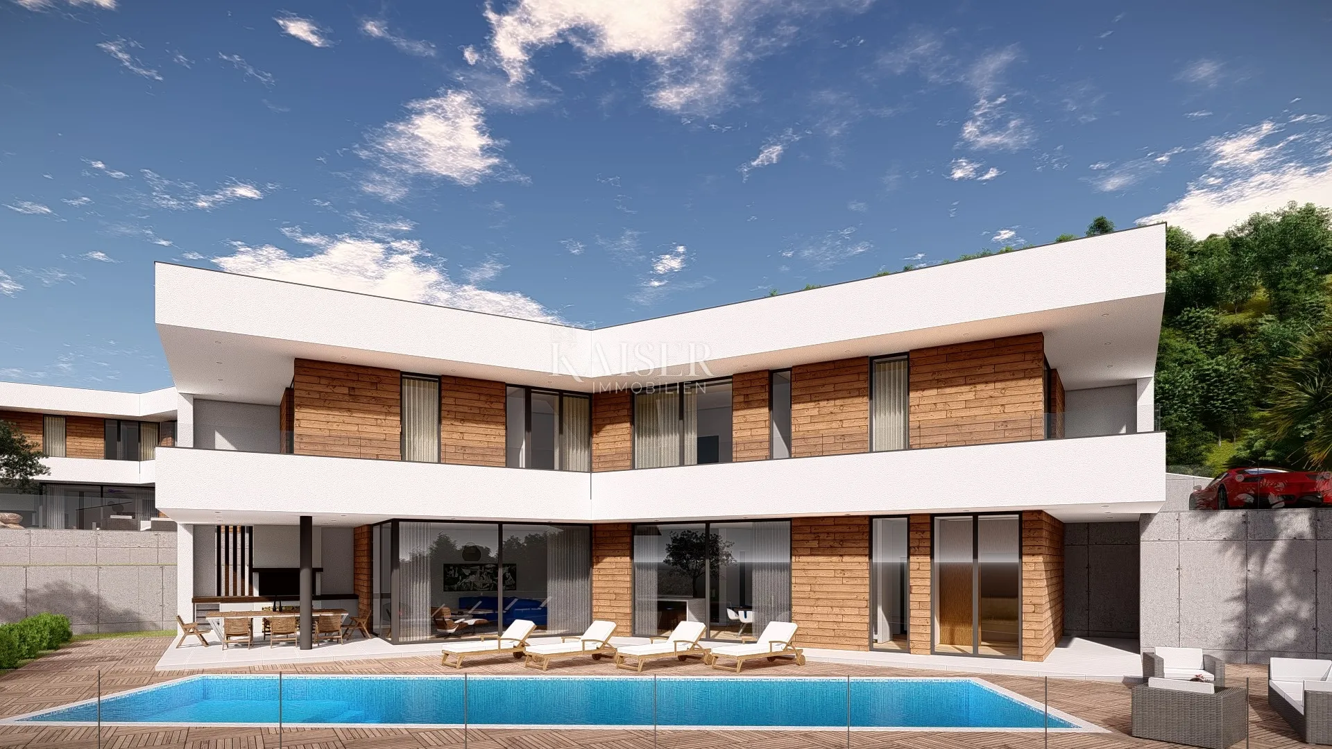 mošćenička draga - zemljište s projektom, 1 215 m2 - slika 4