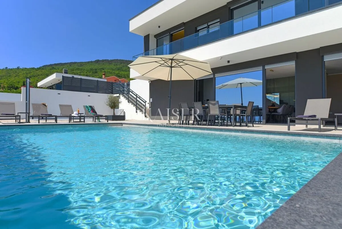 istra, rabac - vila s panoramskim pogledom na more, 155 m2 - slika 14