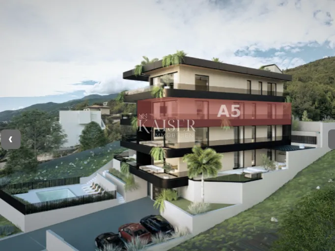 opatija – ičići, premium stan, garaža, bazen, pogled - slika 2