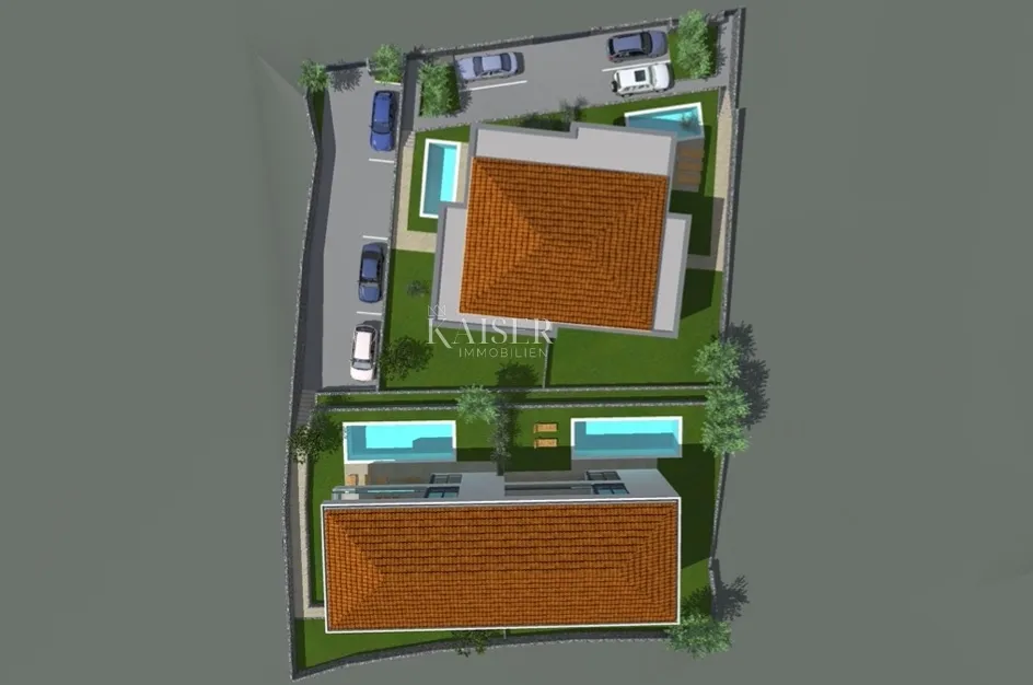 otok krk, malinska - dvojna kuća sa bazenom 156m2 - slika 23