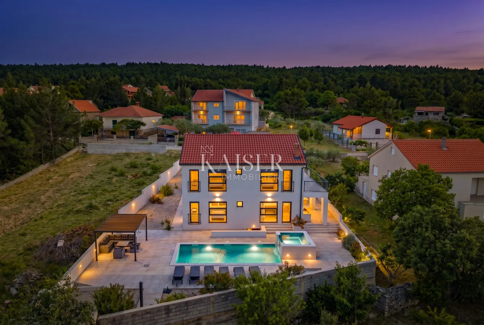 zadar – pridraga, moderna vila s bazenom i jacuzzi zonom, 300 m od mora - slika 55