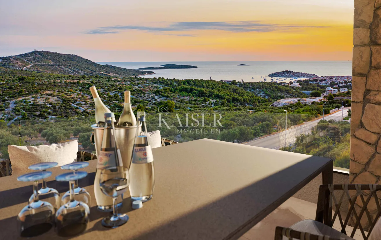 primošten -veličanstveni penthouse s jacuzzijem i panoramskim pogledom - slika 3