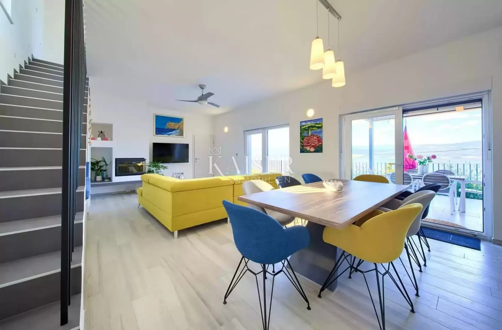 otok krk, vrbnik- moderna vila 127m2 panoramskim pogledom - slika 4
