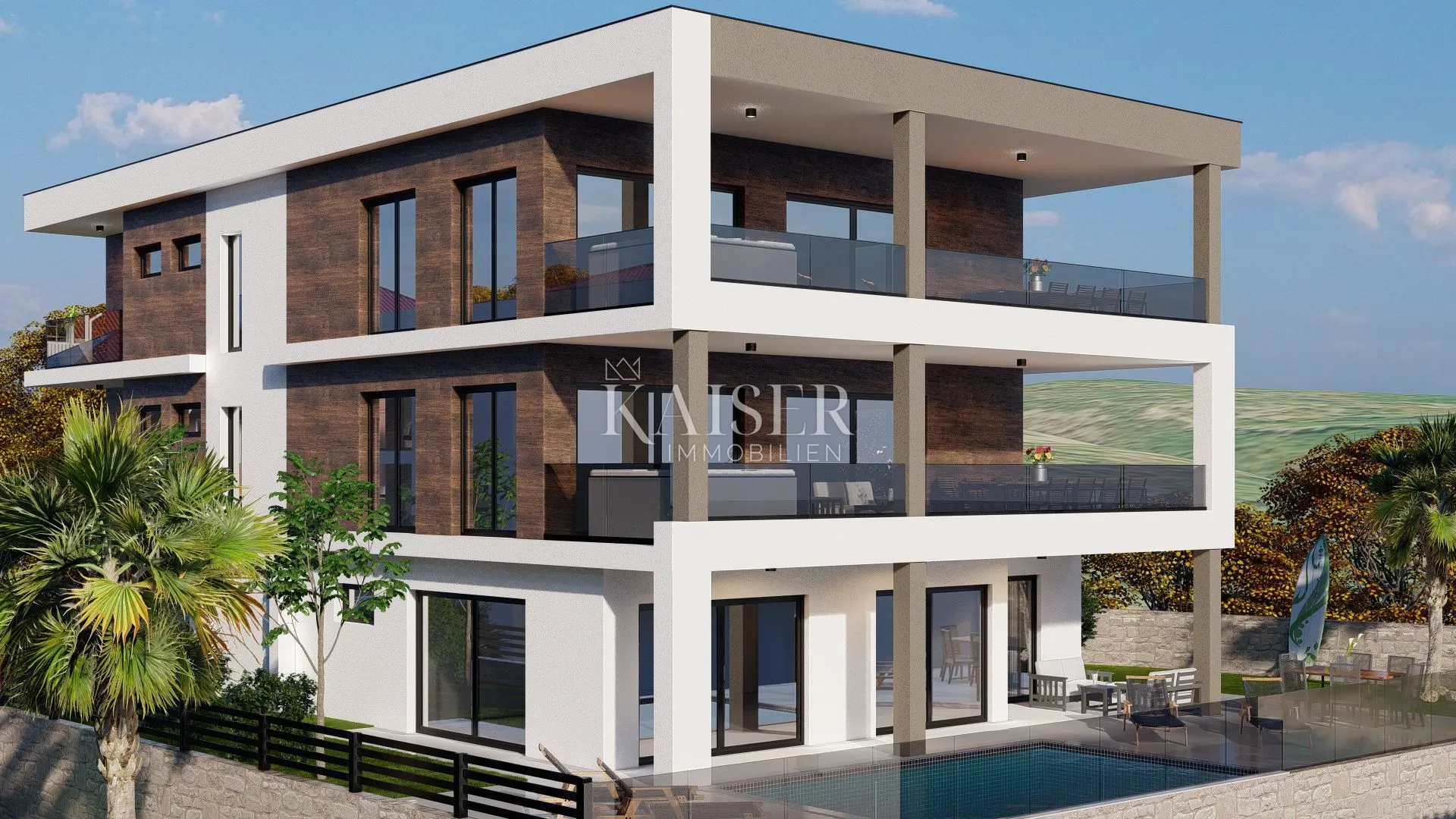 otok krk, vrbnik - apartman 168m2, pogled more - slika 14