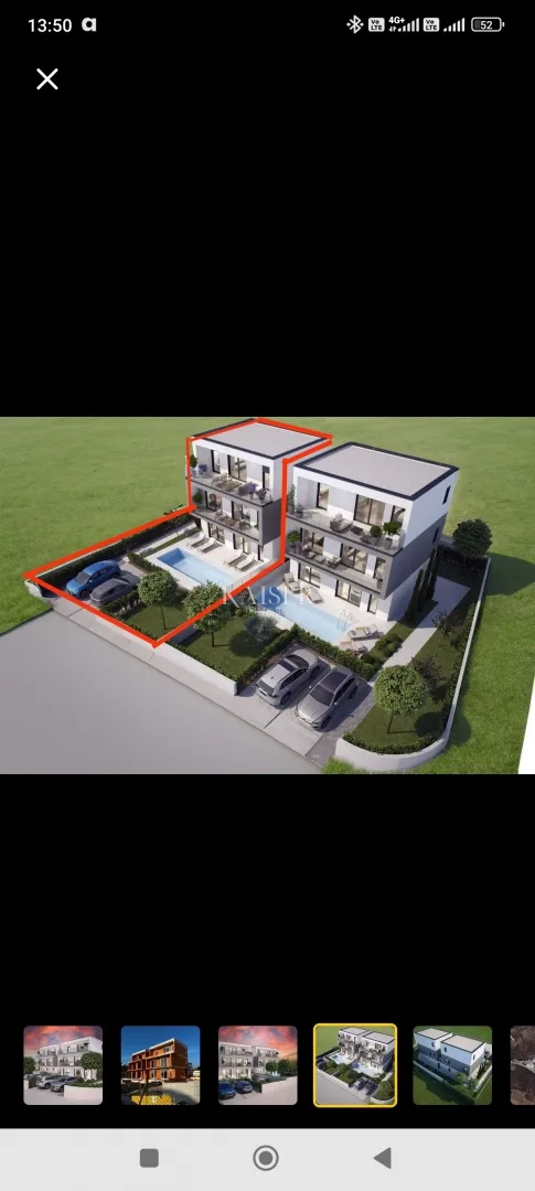 istra, poreč, dvojna kuća s bazenom, pogled - slika 2