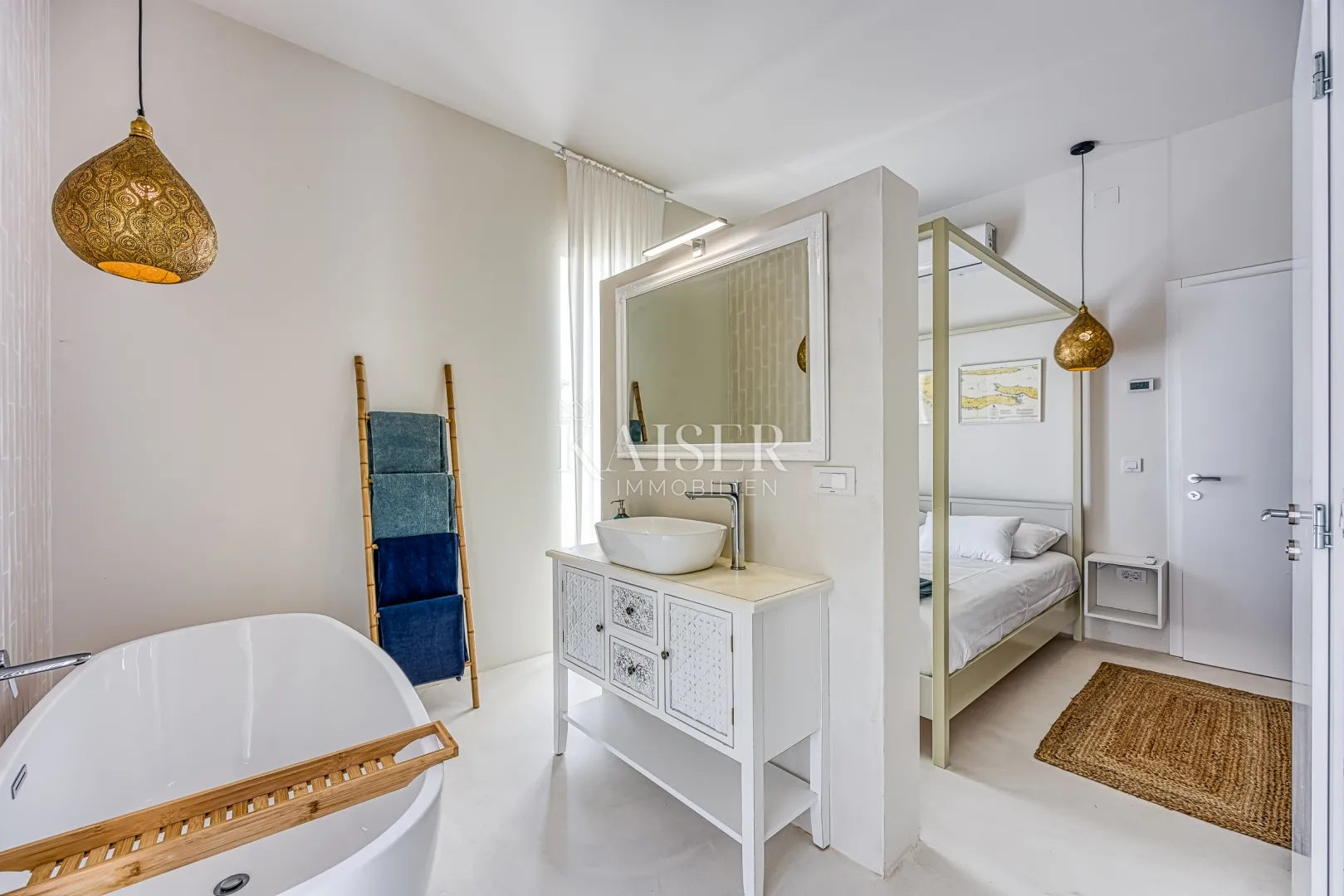 otok krk, okolica krka - predivna vila s pogledom na more, 110 m2 - slika 29