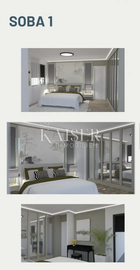krk -dvoetažni stan 140 m2 s krovnom terasom i bazenom - slika 4