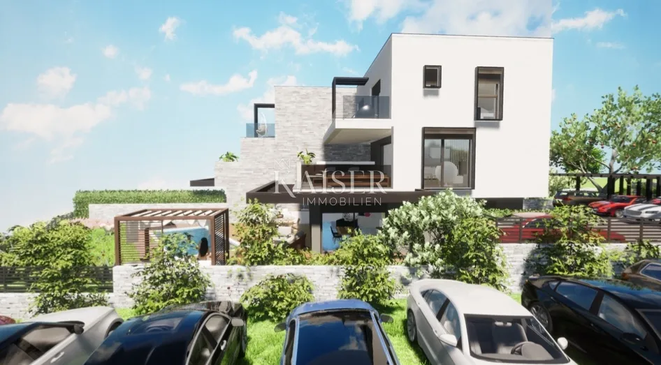 punat - luksuzni apartman 126m2, pogled more, okućnica - slika 4