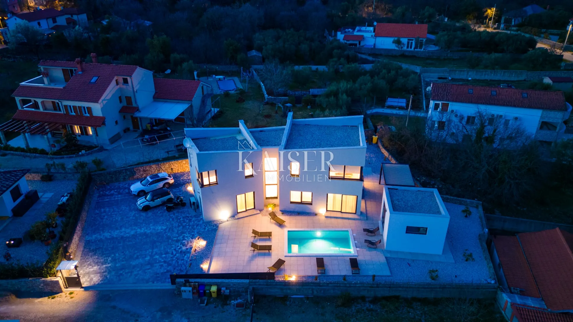 otok krk, - kornić: ekskluzivna vila sa grijanim bazenom - slika 105