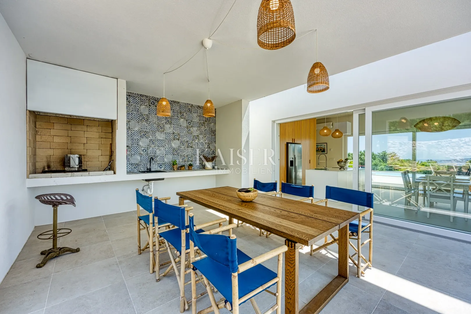 otok krk, okolica krka - predivna vila s pogledom na more, 110 m2 - slika 7