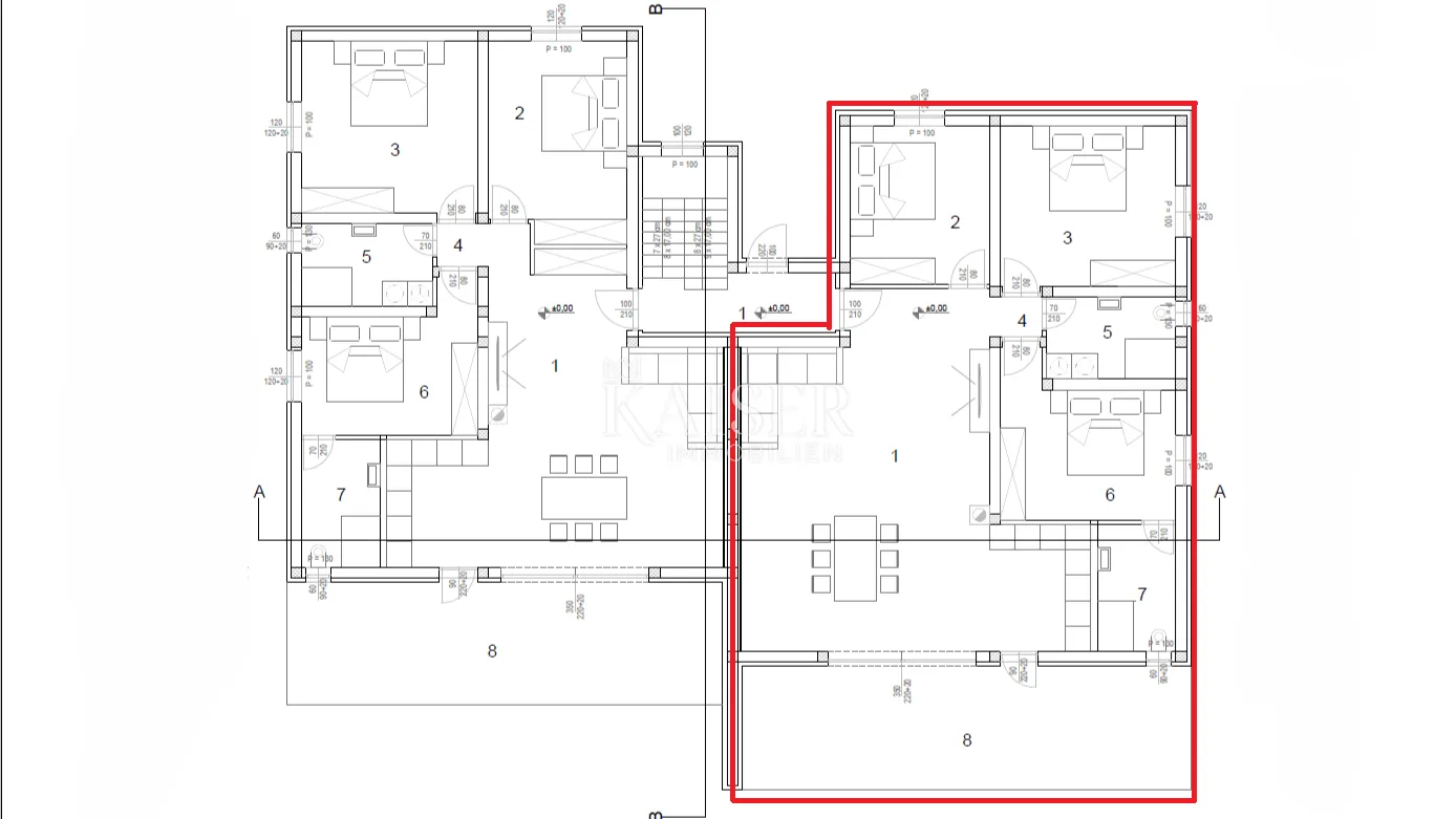 istra, novigrad - luksuzan trosoban stan sa dnevnim boravkom, 108 m2, u prizemlju, sa bazenom - slika 16