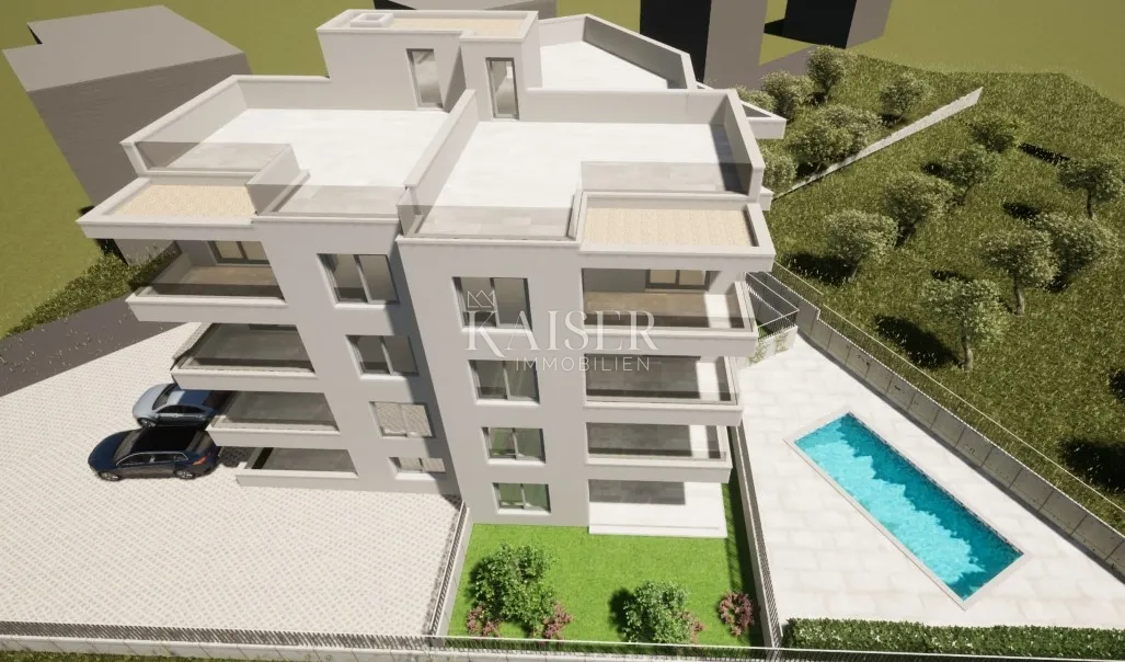 Okrug Gornji, Čiovo - Moderan dvosobni stan 300m od morasa privatnim vrtom - Okrug Gornji, Okrug
