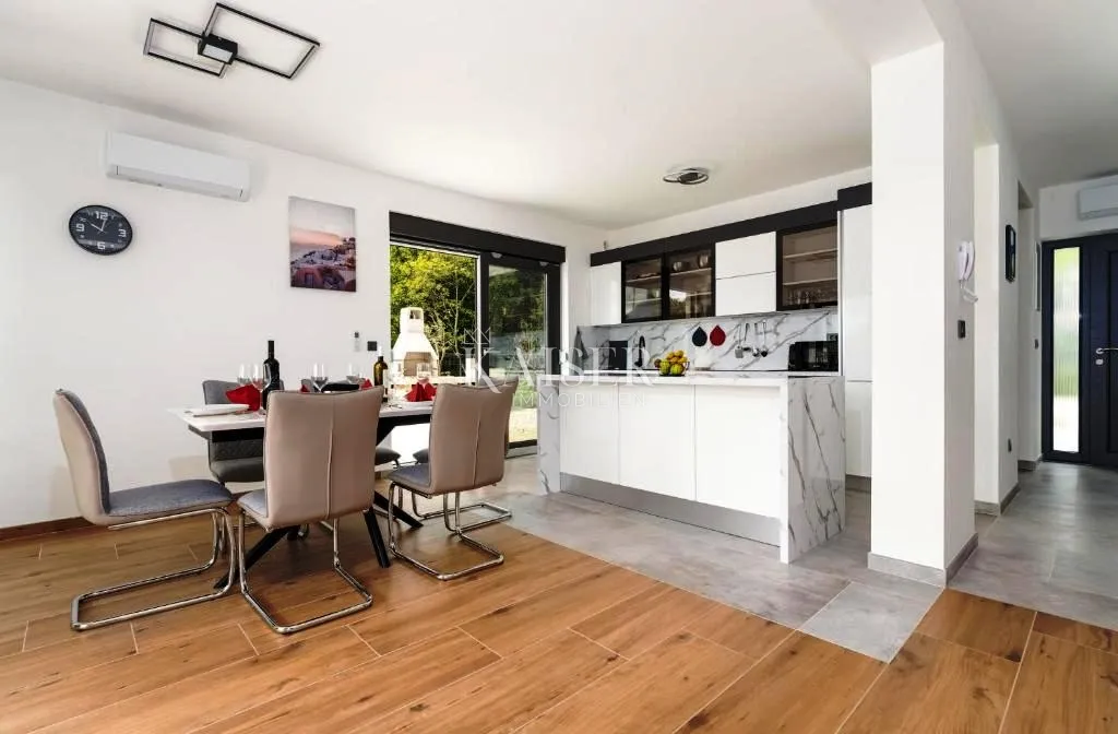 krk, risika - moderna dvojna kuća, 150 m2, pogled more - slika 8