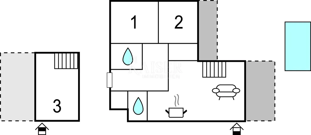 istra, novigrad - vila 131m2, s bazenom i velikom okućnicom, za dugoročni najam - slika 35