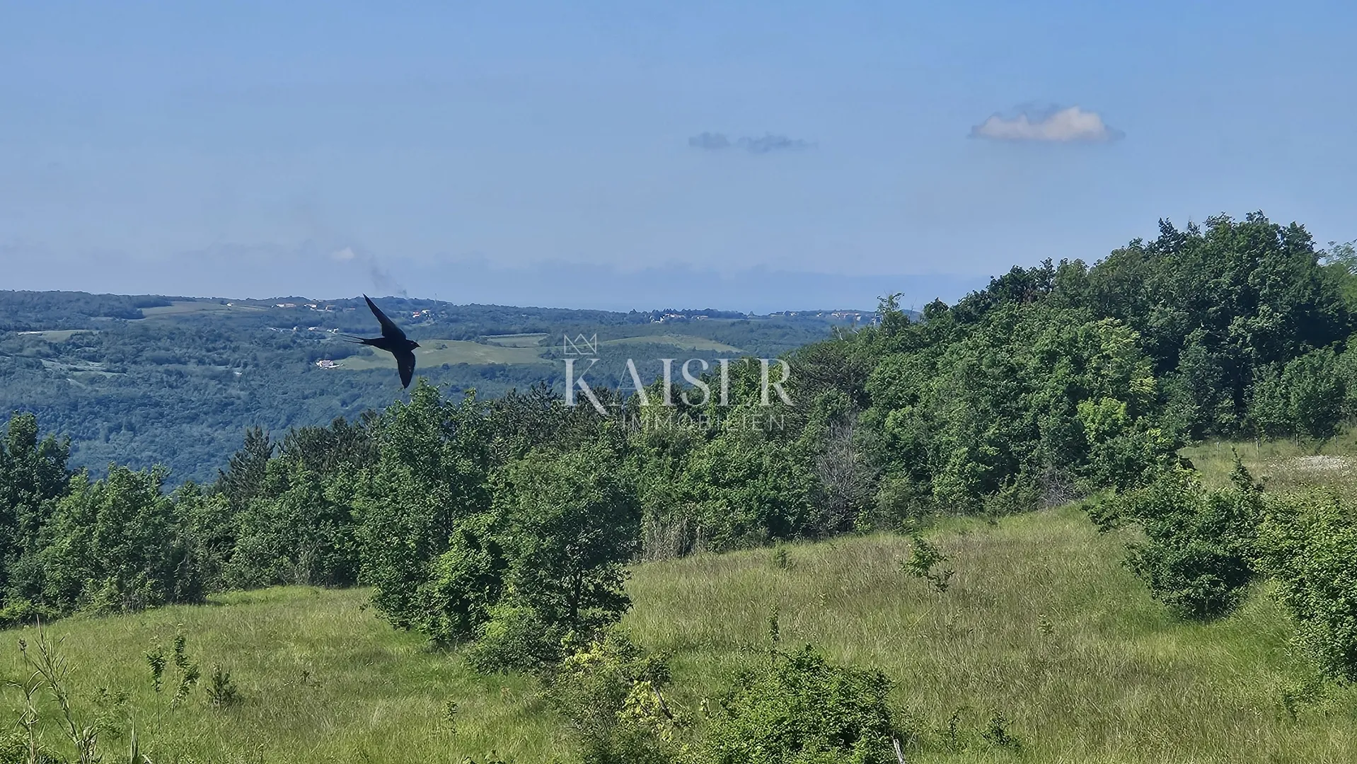 Oprtalj, Istra, okolica, građevinsko zemljište sa prekrasnim pogledom - Vižintini Vrhi, Oprtalj