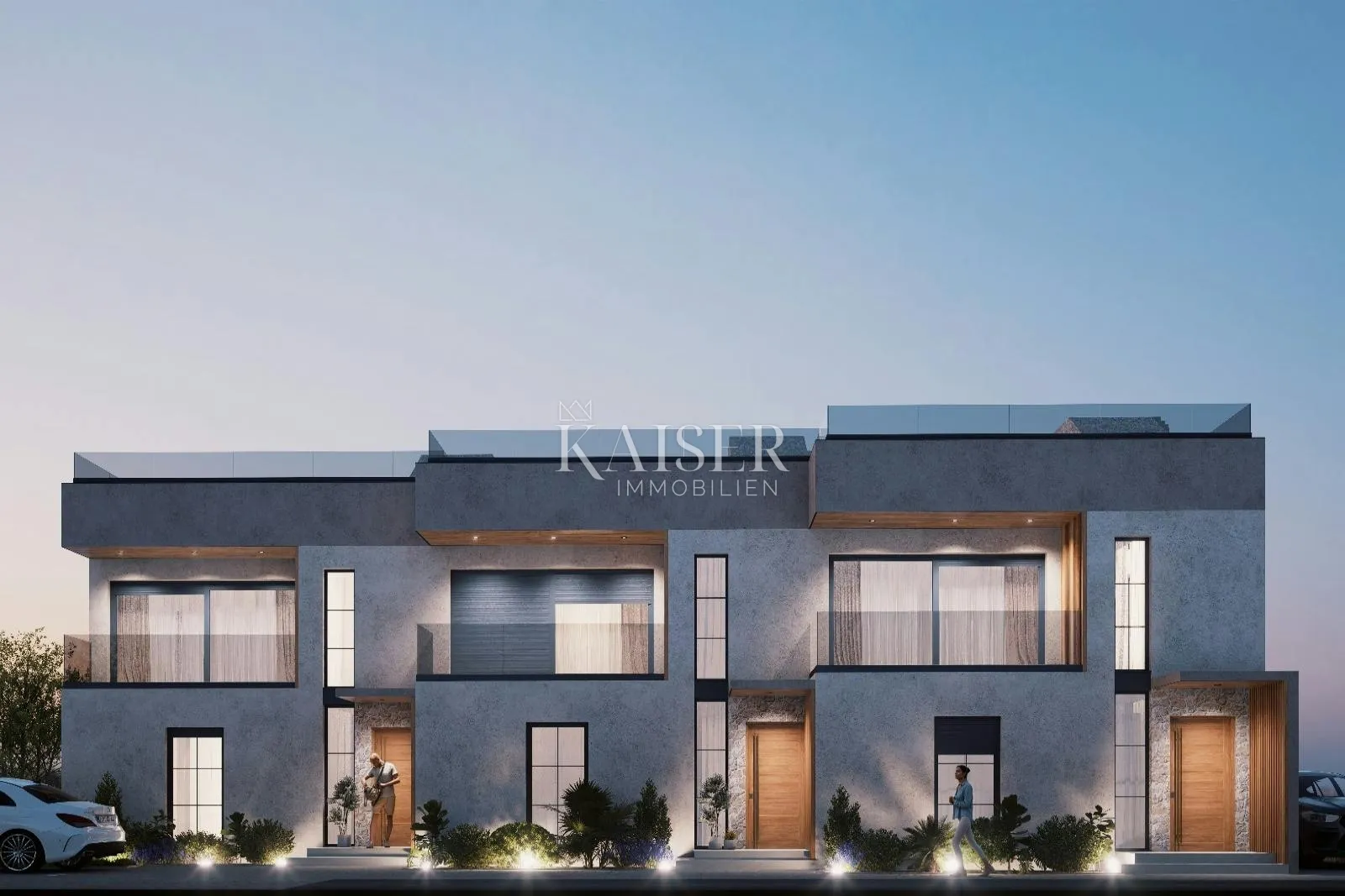 sukošan, zadar - tri moderne vile u nizu s krovnim terasama, 350 m od mora - slika 2