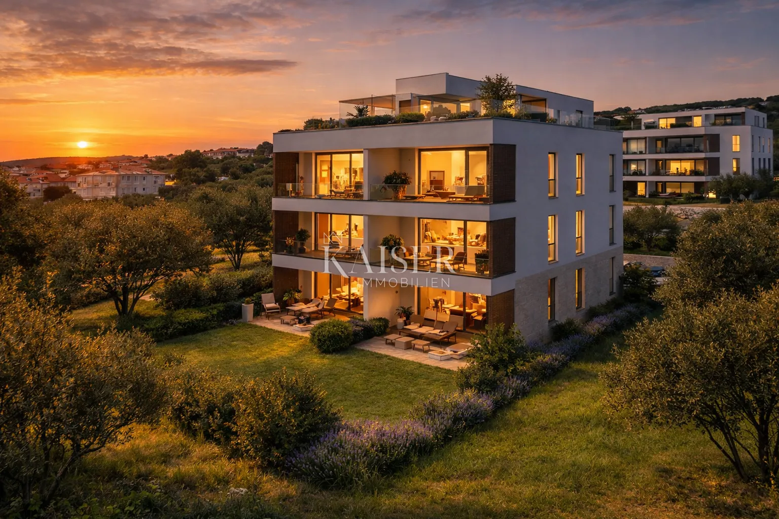 zadar, sveti filip i jakov – zgrada 1, stan a2 s 2 spavaće sobe, privatnim vrtom i pogledom na more (152,67 m²) - slika 4